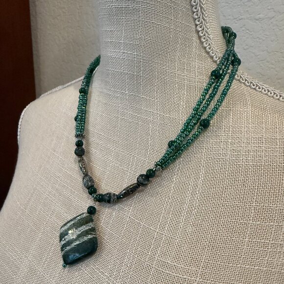Chrysotile in Serpentine Pendant Necklace - Picture 7 of 7